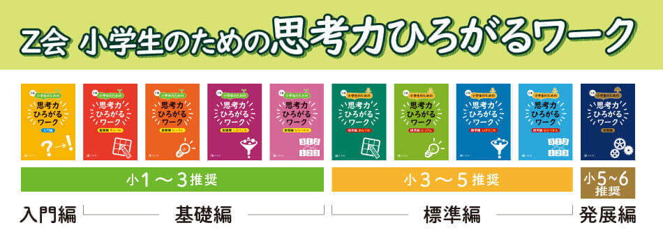 ☆裁断済み☆　全10冊-　Z会　小学生のための思考力ひろがるワーク