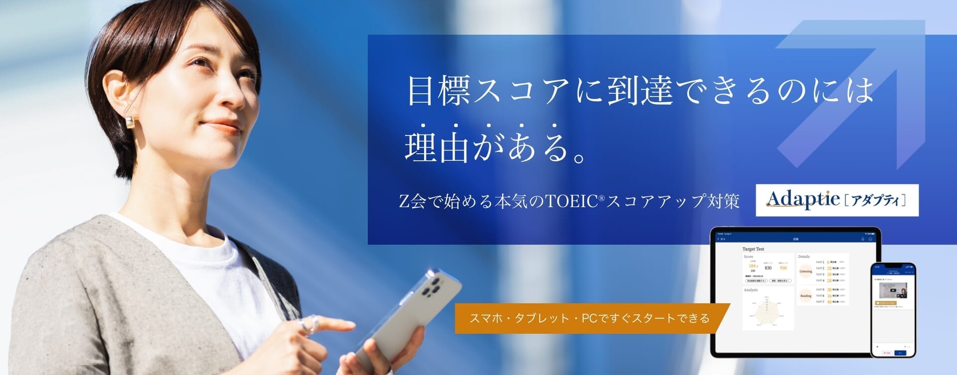 Ｚ会】TOEIC®対策 ADAPTIE [アダプティ] -税込2,900円〜/月