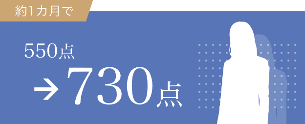 550点→730点