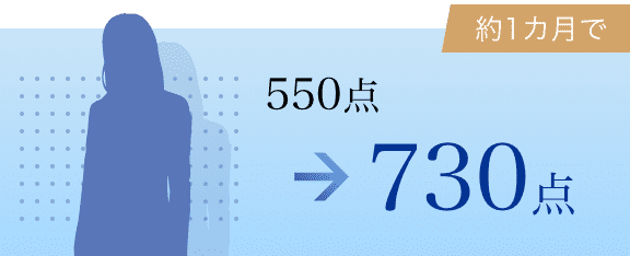 550点→730点