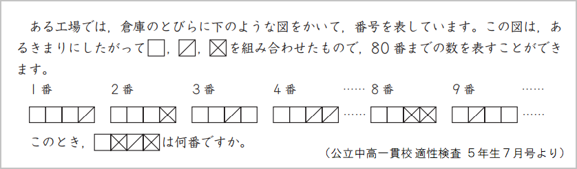 適性検査の問題例２