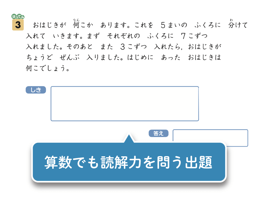 「読む力」が必要な問題で文章題・長文に強くなる