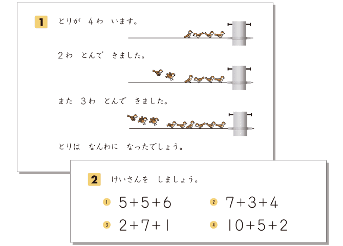 ステップ1＊「3つの数の計算」で くり上がりの 考え方の土台を築く
