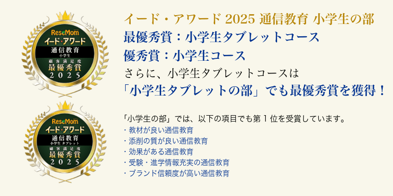 イード・アワード2025 通信教育 小学生の部