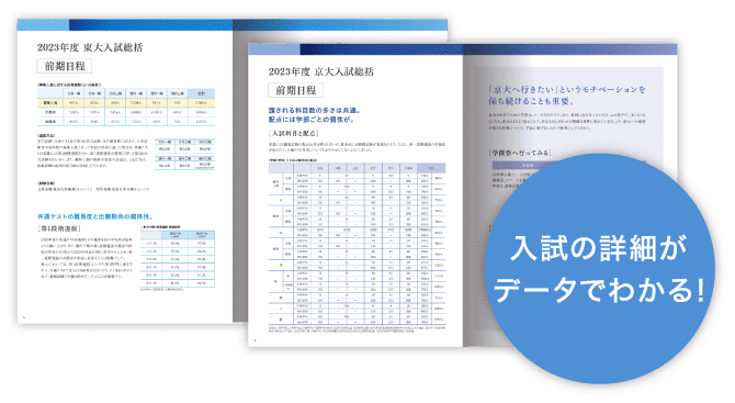 入試の詳細がデータでわかる！