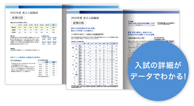 入試の詳細がデータでわかる！