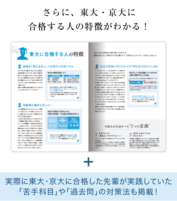 さらに、先輩たちが歩んだ東大・京大合格への軌跡もわかる！