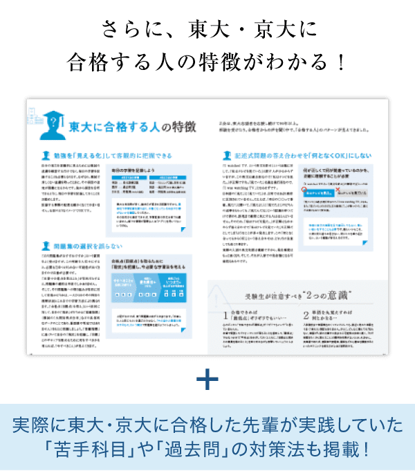 さらに、先輩たちが歩んだ東大・京大合格への軌跡もわかる!