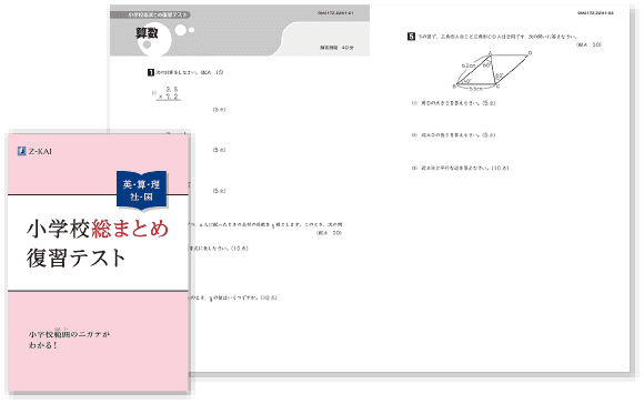 小学校総まとめテスト:サンプル内容