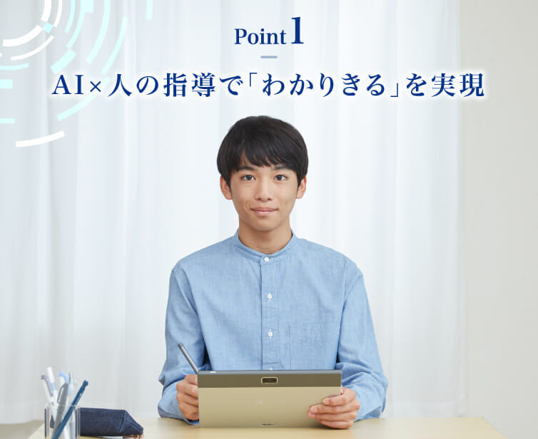 【Point1】AI×人の指導で「わかりきる」を実現
