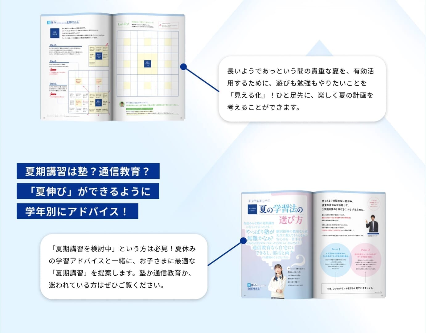 全員に! 特典冊子「夏休みやりたいこと 全部叶えるBOOK」この1冊で、夏にやりたいことを「全部」実行するための準備ができる！夏期講習は塾？通信教育？「夏伸び」ができるように学年別にアドバイス！