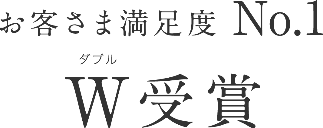 お客様満足度No.1 ダブル受賞