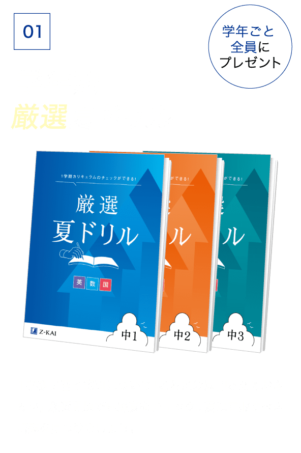 特典01-学年別厳選夏ドリル