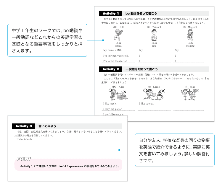 英語Writingワーク中1生