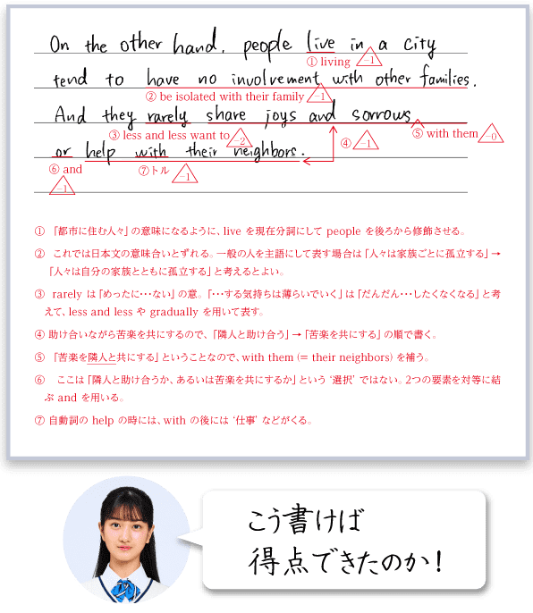 あなたの答案に合わせた