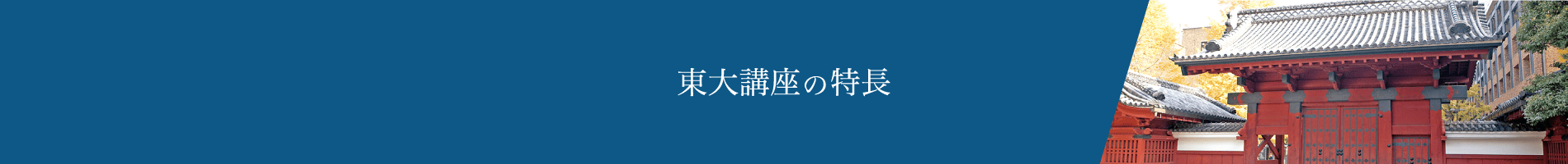 東大講座の特長