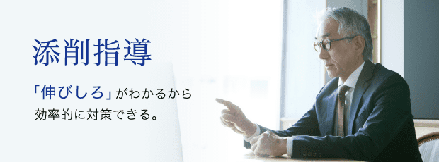 添削指導「のびしろ」がわかるから効率的に対策できる