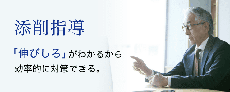 添削指導「のびしろ」がわかるから効率的に対策できる