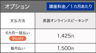高2料金表_オプション講座