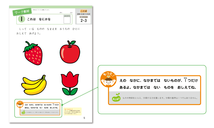 ワーク学習のこだわり