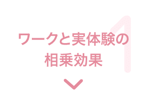 特長1 ワークと実体験の相乗効果
