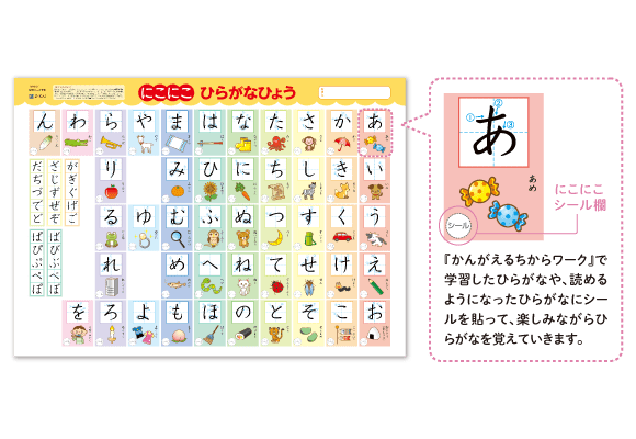 にこにこ ひらがなひょう[4～9月入会特典]