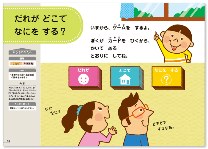 だれが どこで なにを する?