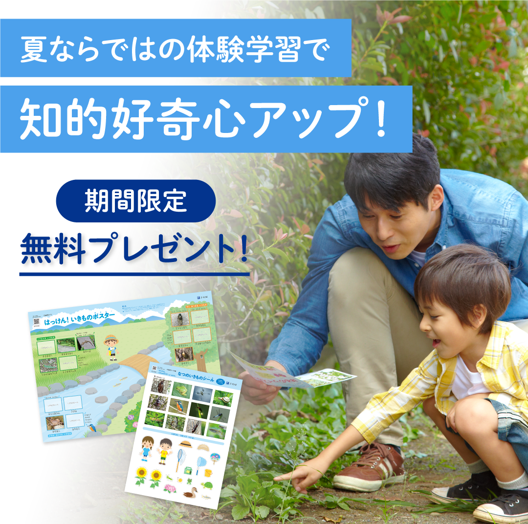 期間限定!夏の体験学習にぴったりの特典を無料プレゼント!