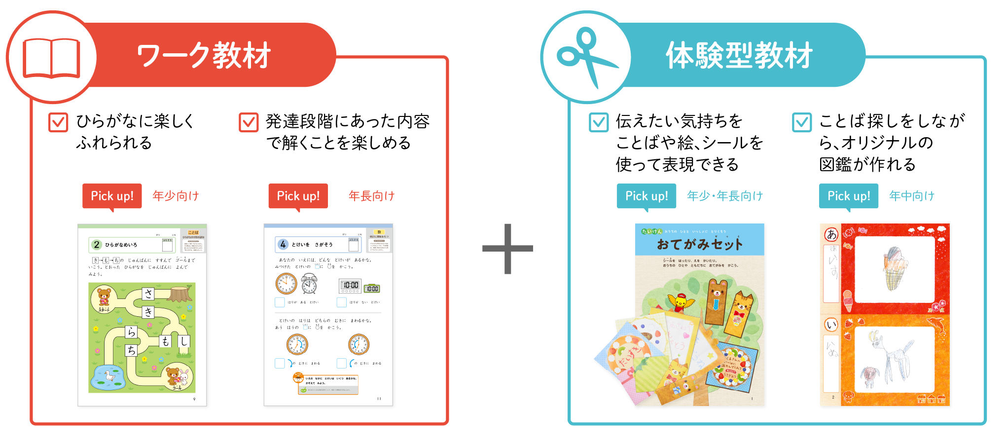 ワーク教材+体験型教材の詳細
