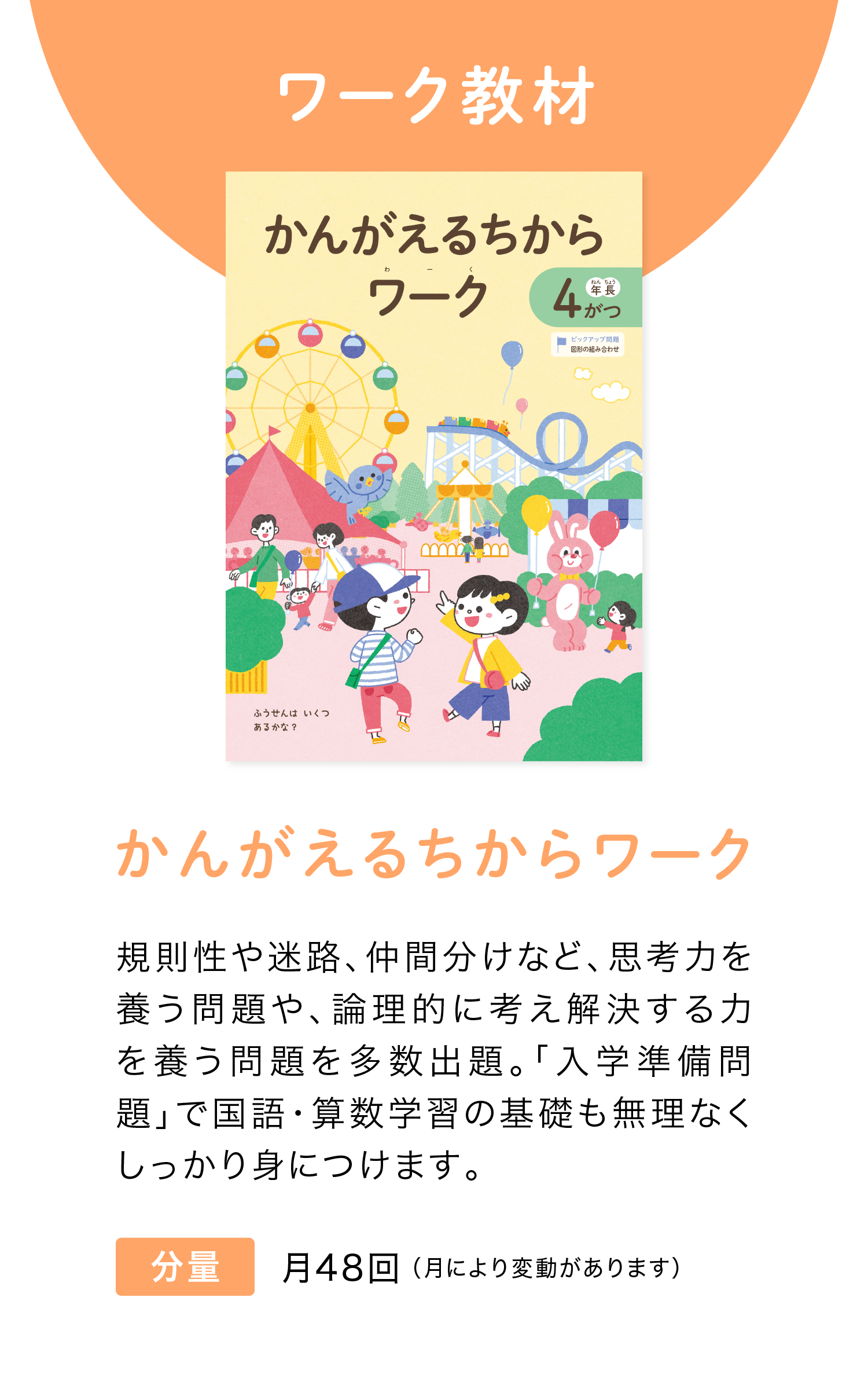 ワーク教材『かんがえるちからワーク』 月48回