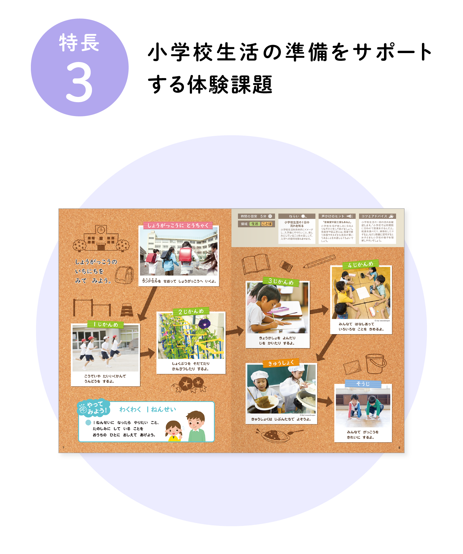 特長3 小学校生活の準備をサポートする体験課題