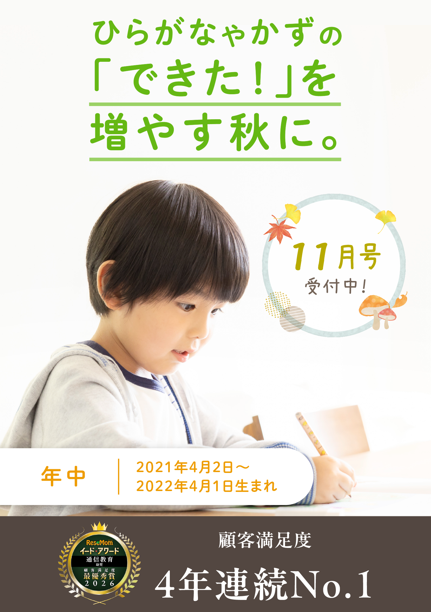 Z会の通信教育 幼児コース年中