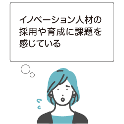イノベーション人材の採用や育成に課題を感じている