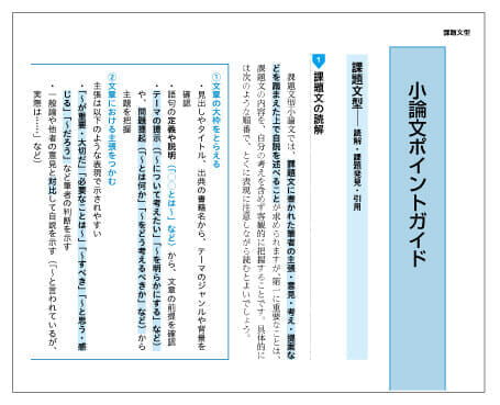小論文ポイントガイド：課題文の読解