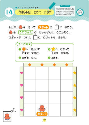 自分で考える力が身につく「例:ろんり·かたち4·5さい」