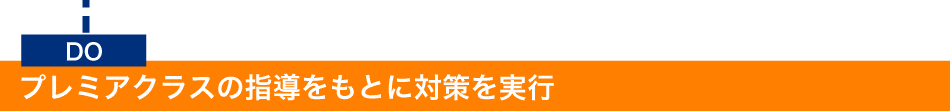 プレミアクラスの指導をもとに対策を実行