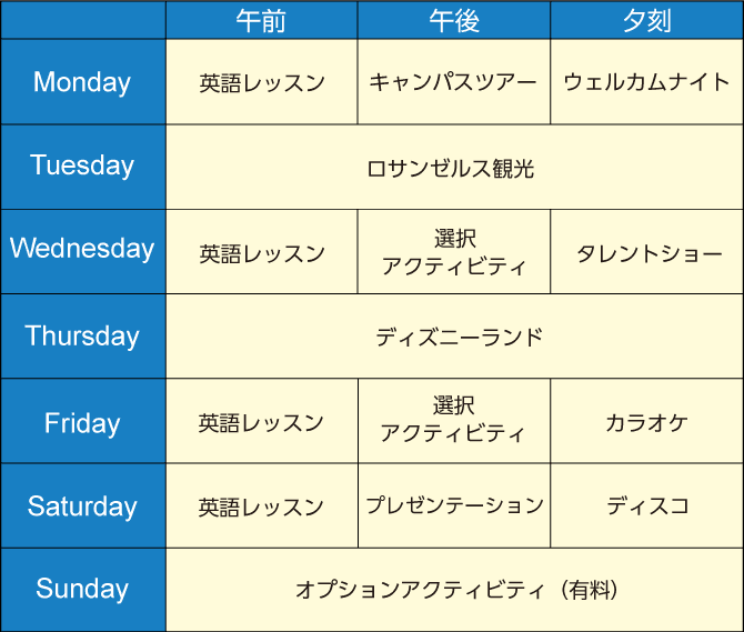 サンプルスケジュール