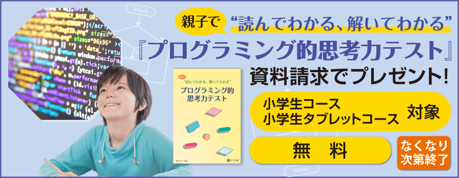 資料請求でプレゼント 読んでわかる 解いてわかる プログラミング的思考力テスト