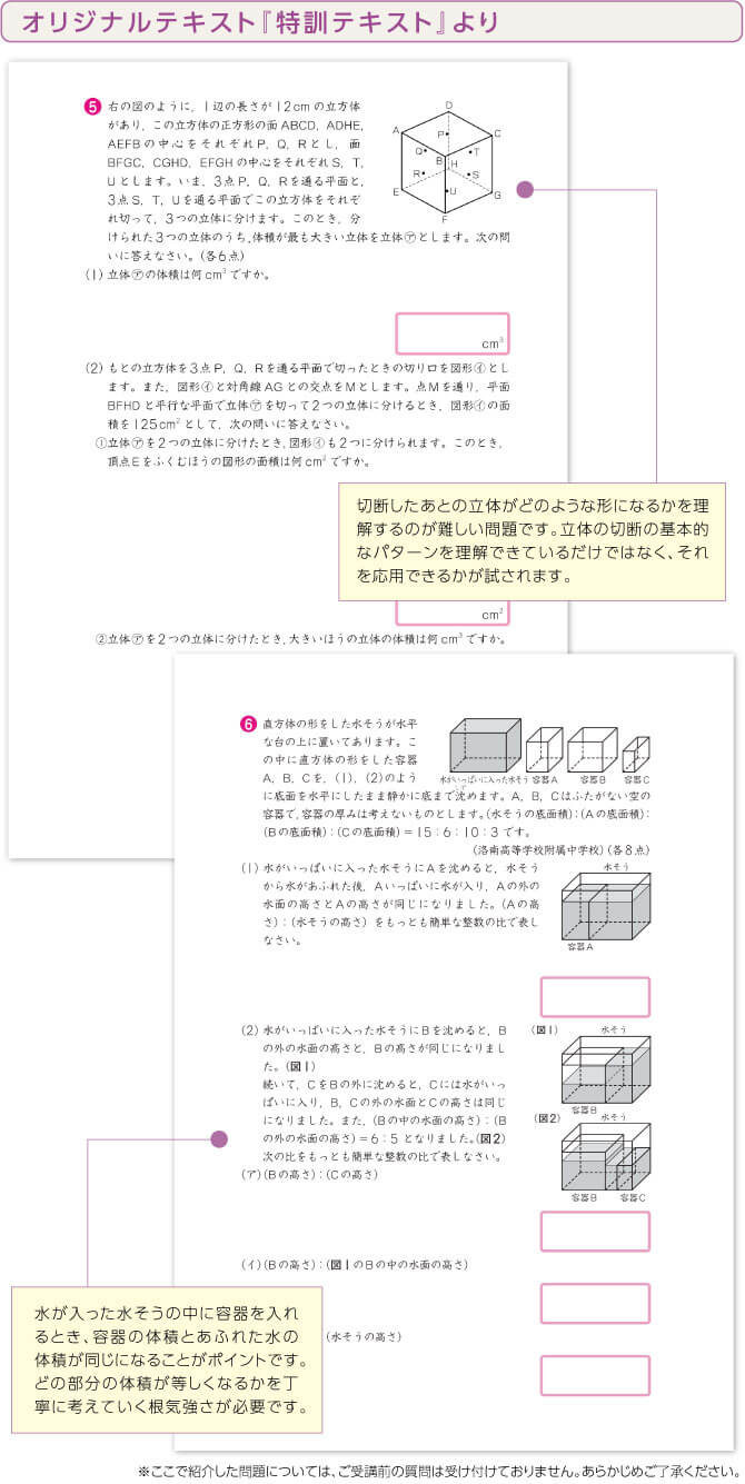 オリジナルテキスト「特訓テキスト」の画像