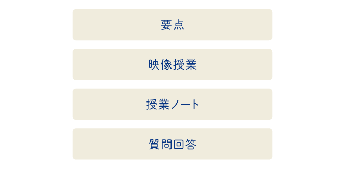 要点/授業ノート/映像授業/質問回答