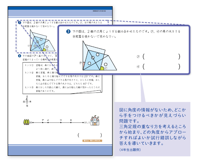 ｚ会の通信教育小学生コース 教材見本 算数