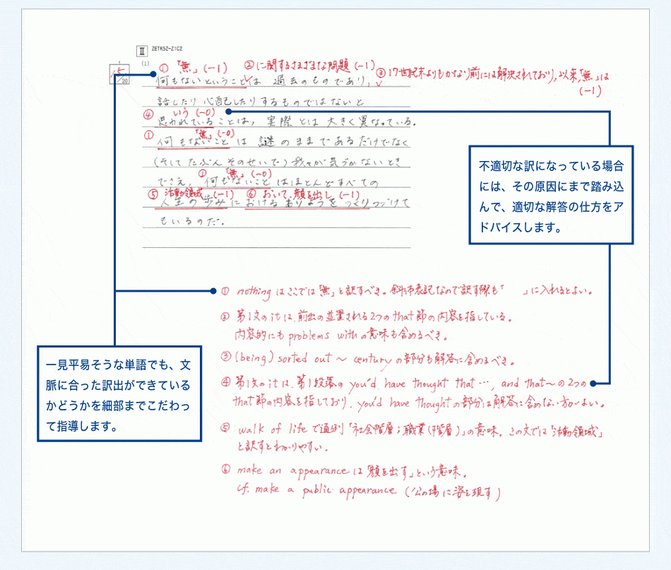 特講 過去問添削 東大 京大 添削見本 z会の通信教育 大学受験生向け 特講 過去問添削 東大 京大 添削見本 z会の通信教育 大学受験生向け