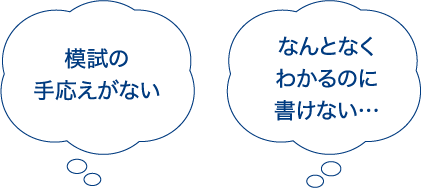 「模試の手応えがない」「なんとなくわかるのに書けない…」