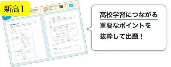 【新高1】高校学習につながる重要なポイントを抜粋して出題