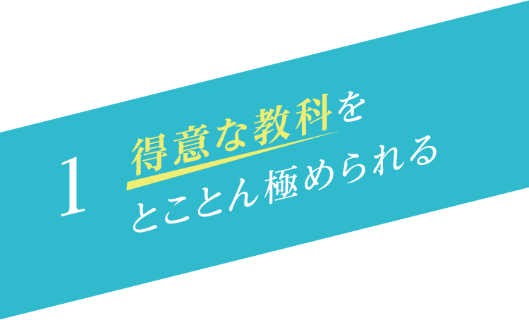 得意な教科をとことん極められる