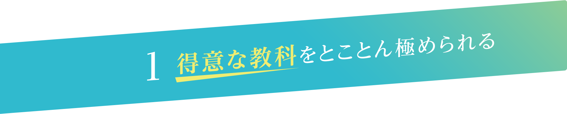 得意な教科をとことん極められる