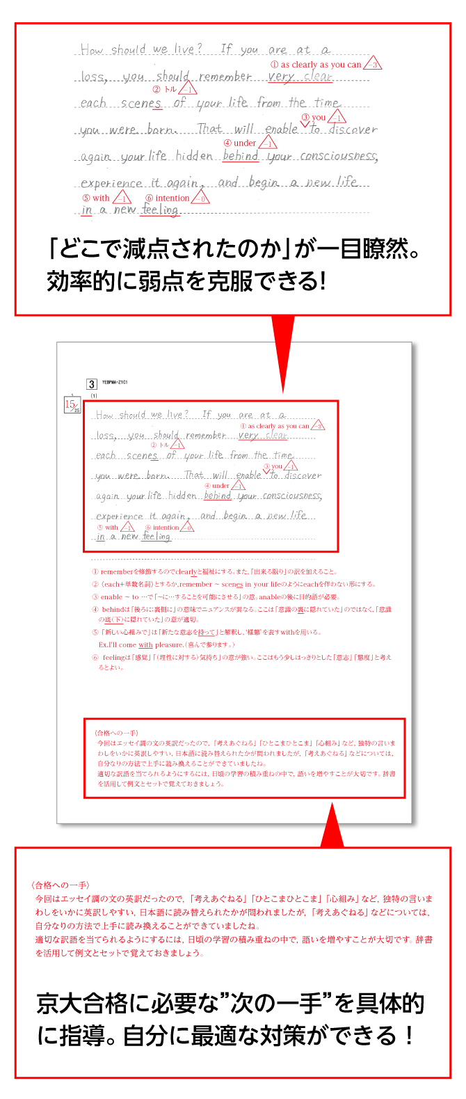 京大志望者の答案を見続けてきた プロの指導者による添削