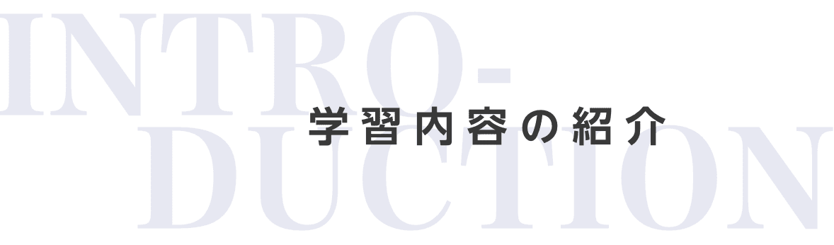 学習内容の紹介