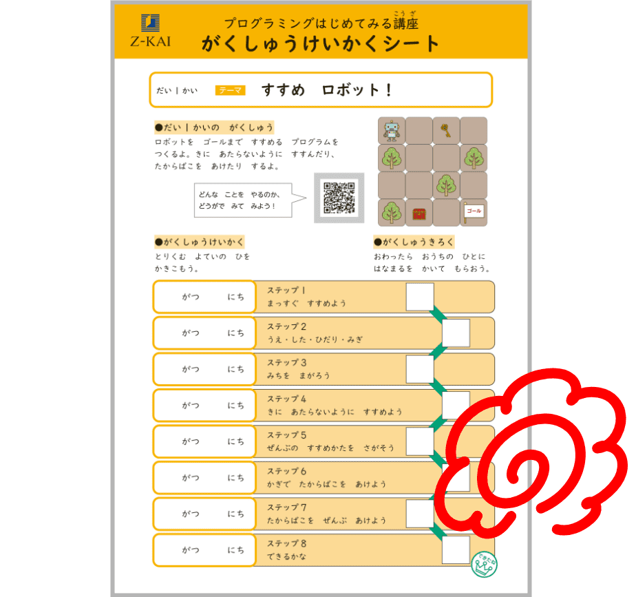 ひとつ学ぶたびに、親子で「できたね！」を確認