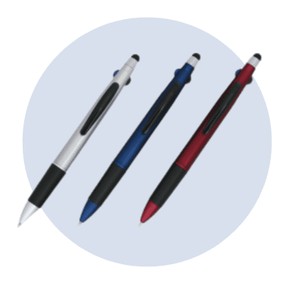 タッチペン付き3色ボールペン